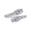 Wholesale Women's Light Luxury Geometric S925 Sterling Silver Ring With High Carbon Diamond Zircon And Electroplating