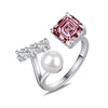 Wholesale Women's Light Luxury Geometric S925 Sterling Silver Ring With High Carbon Diamond Zircon And Electroplating