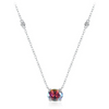 Wholesale Women's Light Luxury Geometric S925 Sterling Silver Zircon Inlaid Necklace With Cross Chain