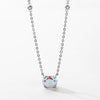 Wholesale Women's Light Luxury Geometric S925 Sterling Silver Zircon Inlaid Necklace With Cross Chain