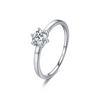 Wholesale Women's Light Luxury Geometric S925 Sterling Silver Zircon Inlaid Ring