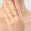 Wholesale Women's Light Luxury Geometric S925 Sterling Silver Zircon Inlaid Ring