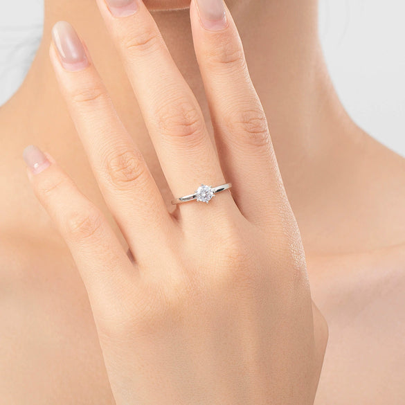 Wholesale Women's Light Luxury Geometric S925 Sterling Silver Zircon Inlaid Ring