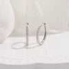 Wholesale Women's Light Luxury Geometric S925 Sterling Silver Zirconia Inlaid Earrings
