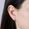 Wholesale Women's Light Luxury Geometric 925 Silver Earrings With Multicolor Zircon And Electroplating