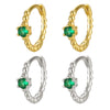 Wholesale Women's Light Luxury Geometric 925 Silver Earrings With Multicolor Zircon And Electroplating