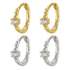 Wholesale Women's Light Luxury Geometric 925 Silver Earrings With Multicolor Zircon And Electroplating