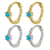 Wholesale Women's Light Luxury Geometric 925 Silver Earrings With Multicolor Zircon And Electroplating