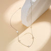 Wholesale Women's Light Luxury Geometric Silver Electroplated Cross Chain Necklace With Four Leaf Clover Pendant