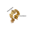 Wholesale Women's Light Luxury Geometric Snake Ring Inlaid With Gold Fruit Pattern Titanium Steel