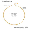 Wholesale Women's Light Luxury Geometric Square Pendant Doublelayer Stainless Steel 18K Gold Plated Necklace