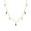 Wholesale Women's Light Luxury Geometric Square Zircon S925 Sterling Silver Necklace Cross Chain