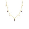 Wholesale Women's Light Luxury Geometric Square Zircon S925 Sterling Silver Necklace Cross Chain