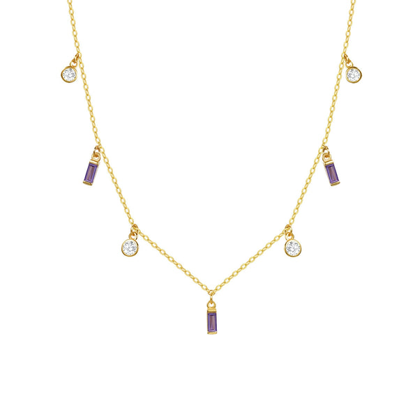 Wholesale Women's Light Luxury Geometric Square Zircon S925 Sterling Silver Necklace Cross Chain