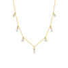 Wholesale Women's Light Luxury Geometric Square Zircon S925 Sterling Silver Necklace Cross Chain