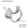Wholesale Women's Light Luxury Geometric Sshaped Stainless Steel Electroplated Ferris Wheel Ring