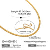 Wholesale Women's Light Luxury Geometric Stainless Steel Blade Chain Necklace With Electroplating