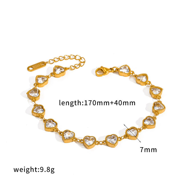Wholesale Women's Light Luxury Geometric Stainless Steel Bracelet With Vacuum Plating