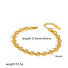 Wholesale Women's Light Luxury Geometric Stainless Steel Bracelet With Vacuum Plating