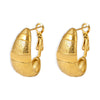 Wholesale Women's Light Luxury Geometric Stainless Steel Crescent Earrings 18K Gold Plated