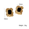 Wholesale Women's Light Luxury Geometric Stainless Steel Earrings Electroplated
