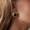 Wholesale Women's Light Luxury Geometric Stainless Steel Earrings With Electroplating