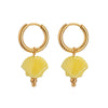 Wholesale Women's Light Luxury Geometric Stainless Steel Earrings With Macaron Color And Electroplating Treatment