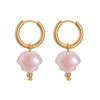 Wholesale Women's Light Luxury Geometric Stainless Steel Earrings With Macaron Color And Electroplating Treatment