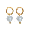 Wholesale Women's Light Luxury Geometric Stainless Steel Earrings With Macaron Color And Electroplating Treatment