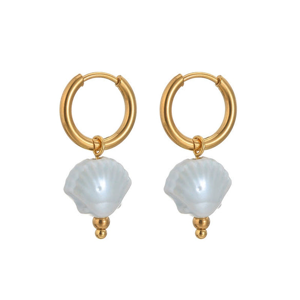 Wholesale Women's Light Luxury Geometric Stainless Steel Earrings With Macaron Color And Electroplating Treatment