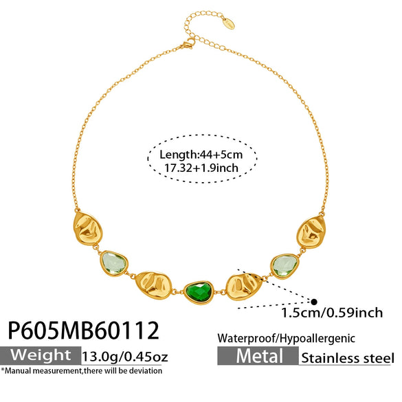 Wholesale Women's Light Luxury Geometric Stainless Steel Electroplated Clavicle Necklace