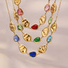 Wholesale Women's Light Luxury Geometric Stainless Steel Electroplated Clavicle Necklace