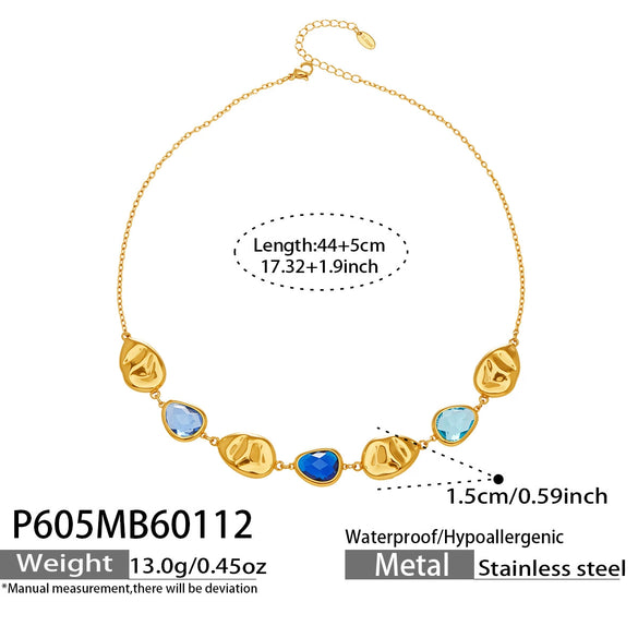 Wholesale Women's Light Luxury Geometric Stainless Steel Electroplated Clavicle Necklace