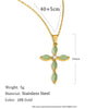 Wholesale Women's Light Luxury Geometric Stainless Steel Electroplated Cross Necklace