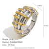 Wholesale Women's Light Luxury Geometric Stainless Steel Electroplated Cross Ring Hand Jewelry