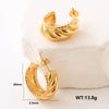 Wholesale Women's Light Luxury Geometric Stainless Steel Electroplated Earrings Jewelry