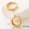 Wholesale Women's Light Luxury Geometric Stainless Steel Electroplated Earrings Jewelry