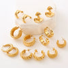 Wholesale Women's Light Luxury Geometric Stainless Steel Electroplated Earrings Jewelry