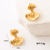 Wholesale Women's Light Luxury Geometric Stainless Steel Electroplated Earrings Jewelry