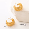 Wholesale Women's Light Luxury Geometric Stainless Steel Electroplated Earrings Jewelry