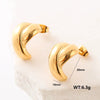 Wholesale Women's Light Luxury Geometric Stainless Steel Electroplated Earrings Jewelry