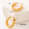 Wholesale Women's Light Luxury Geometric Stainless Steel Electroplated Earrings Jewelry