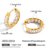 Wholesale Women's Light Luxury Geometric Stainless Steel Electroplated Earrings