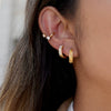 Wholesale Women's Light Luxury Geometric Stainless Steel Electroplated Hoop Earrings