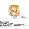 Wholesale Women's Light Luxury Geometric Stainless Steel Electroplated Index Finger Ring Set