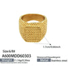 Wholesale Women's Light Luxury Geometric Stainless Steel Electroplated Index Finger Ring