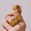 Wholesale Women's Light Luxury Geometric Stainless Steel Electroplated Index Finger Ring