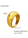 Wholesale Women's Light Luxury Geometric Stainless Steel Electroplated 18K Gold Ring