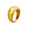 Wholesale Women's Light Luxury Geometric Stainless Steel Electroplated 18K Gold Ring