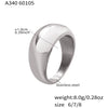 Wholesale Women's Light Luxury Geometric Stainless Steel Electroplated 18K Gold Ring